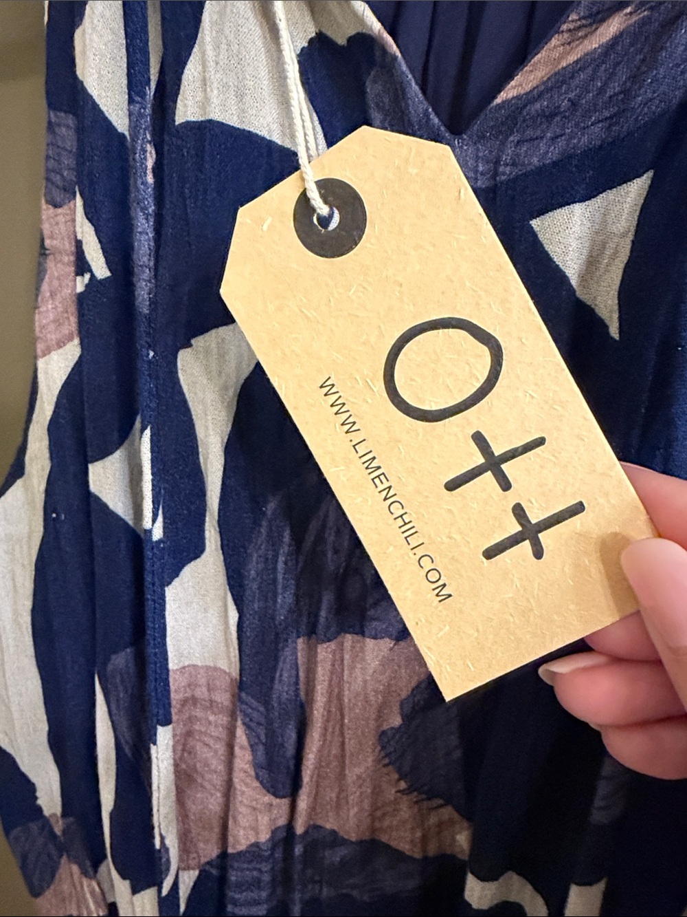Ott Lime & Chili Navy and Pink Floral Maxi Dress - Picture 2 of 2